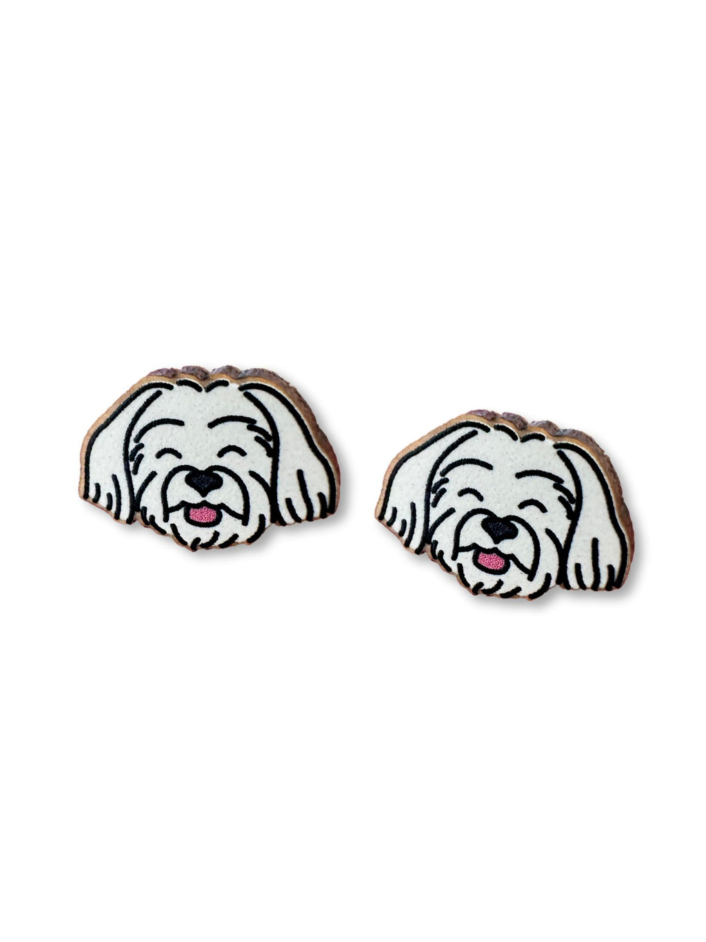 Maltese Terrier ColourPop Stud Earrings
