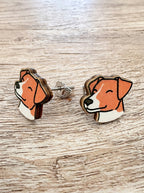 Jack Russell Terrier (Smooth Coat) ColourPop Stud Earrings