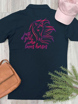 Just A Girl Who Loves Horses Unisex Polo Shirt