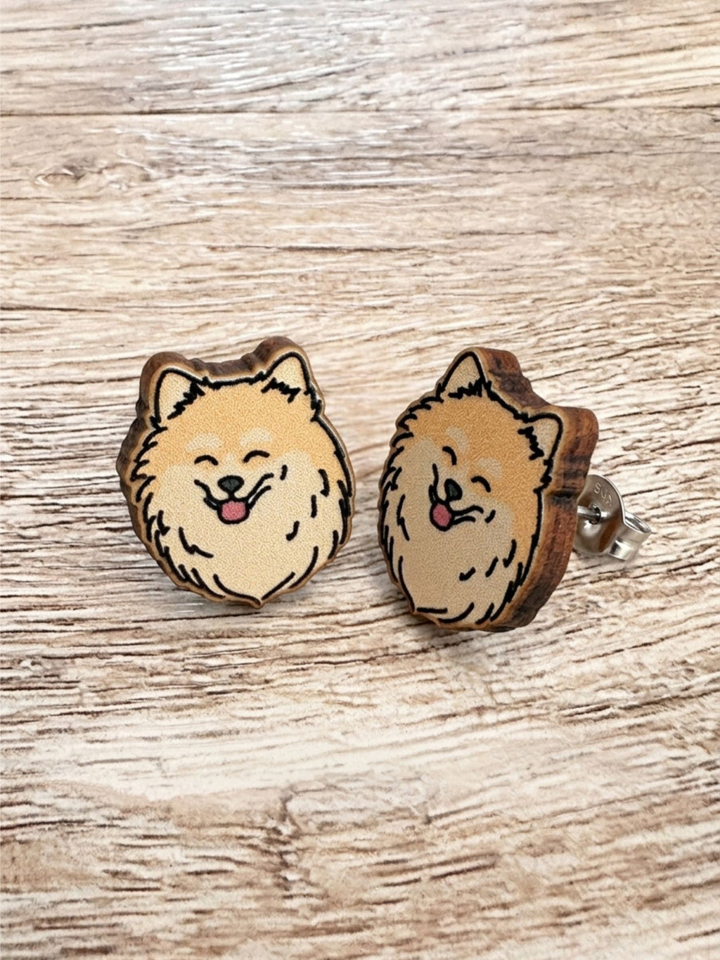 Pomeranian ColourPop Stud Earrings
