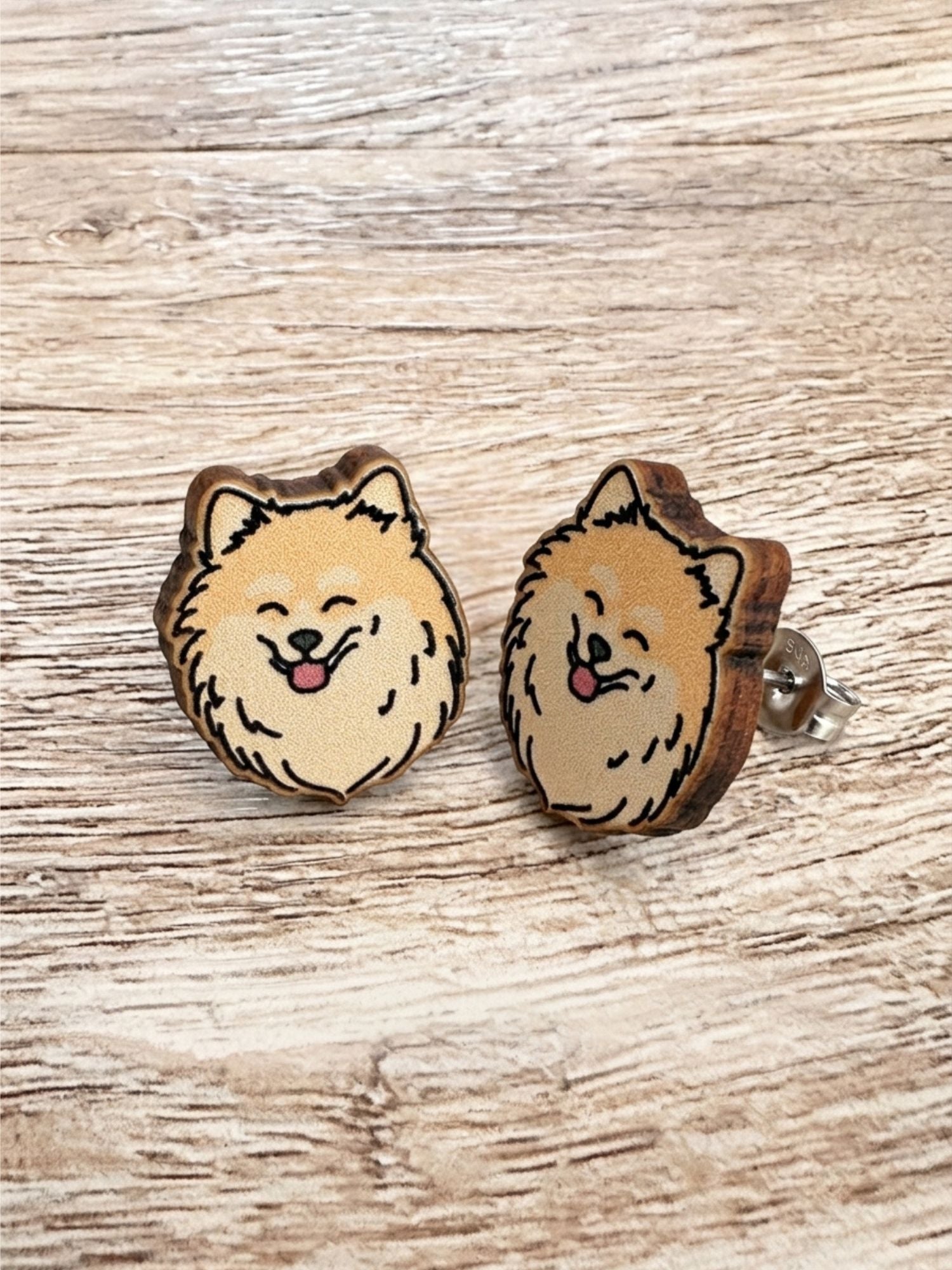 Pomeranian ColourPop Stud Earrings