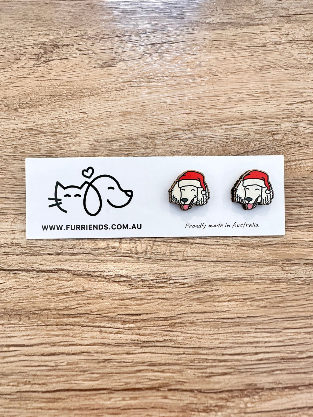 Poodle Christmas Edition ColourPop Stud Earrings