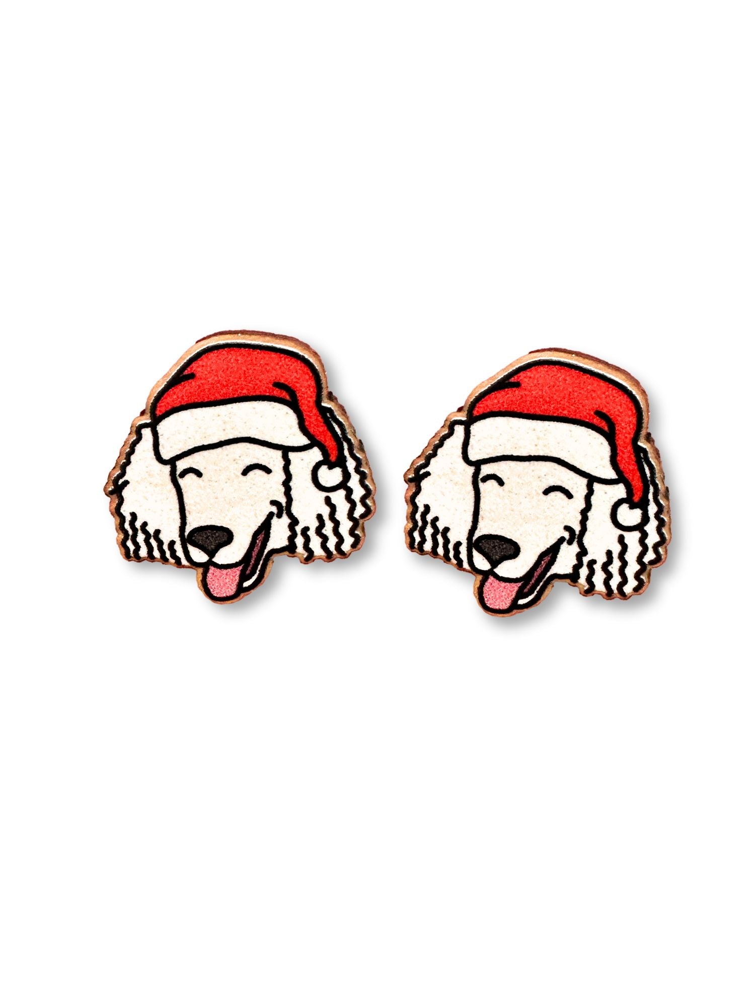 Poodle Christmas Edition ColourPop Stud Earrings