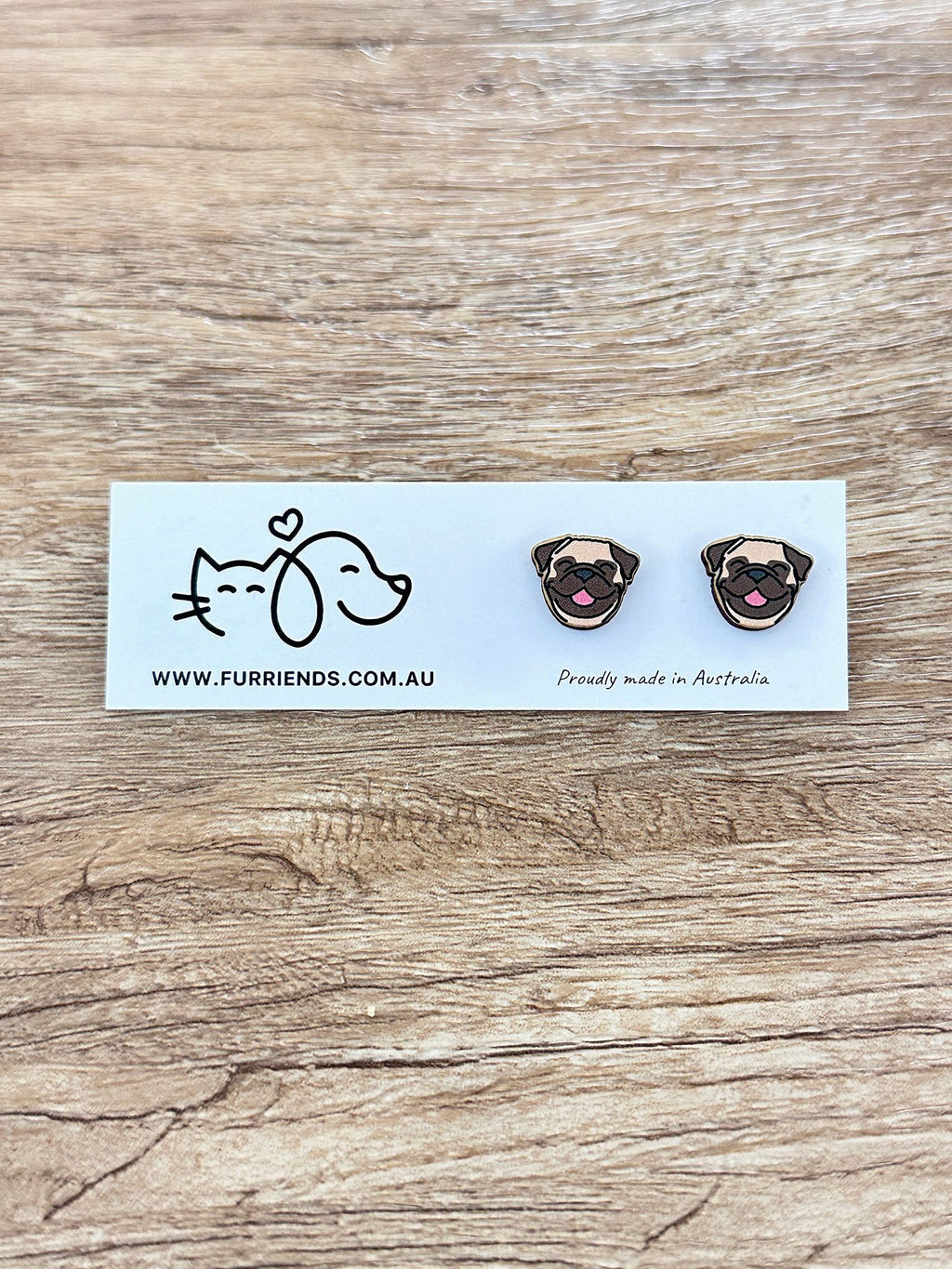 Pug ColourPop Stud Earrings