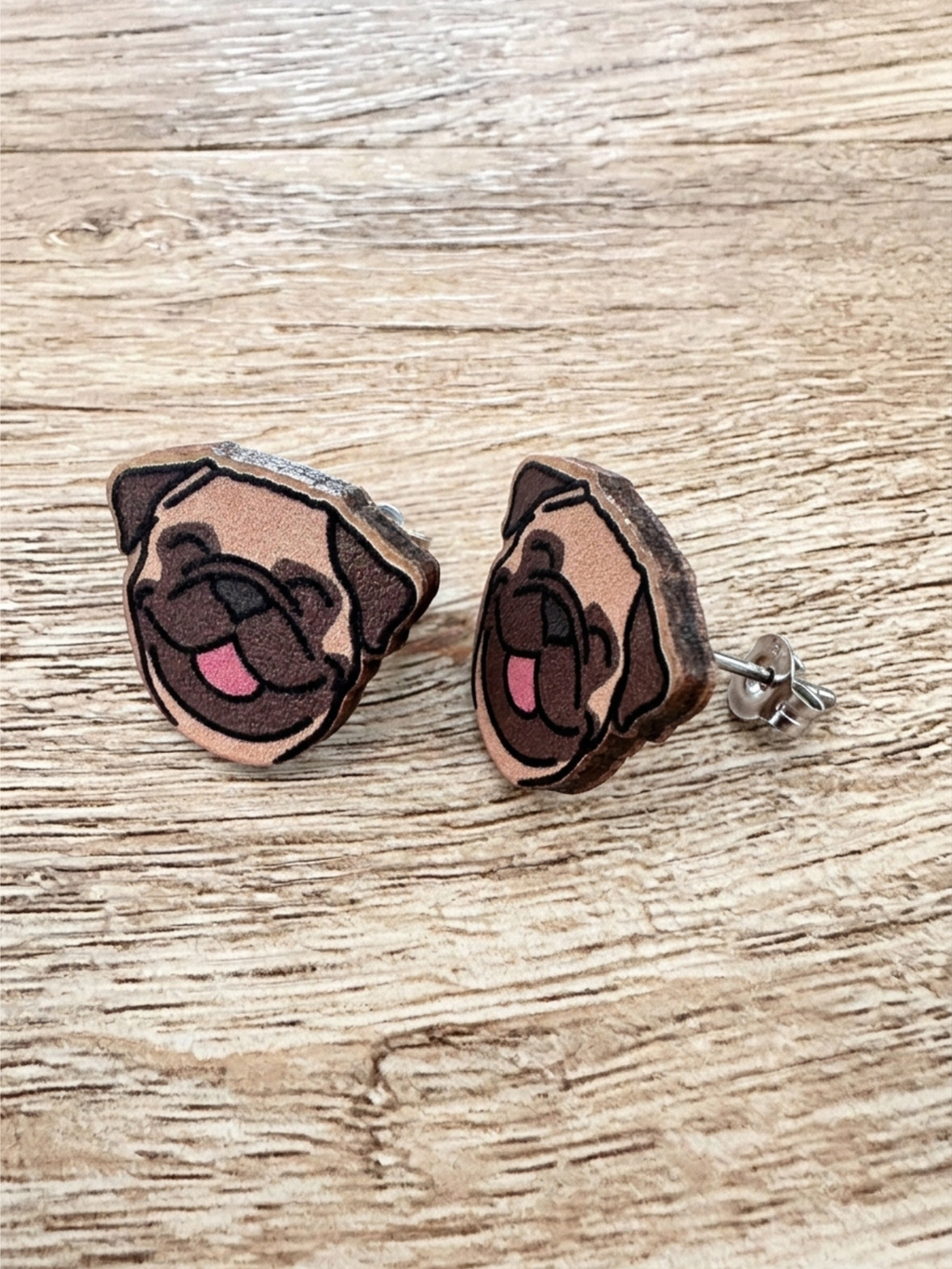 Pug ColourPop Stud Earrings