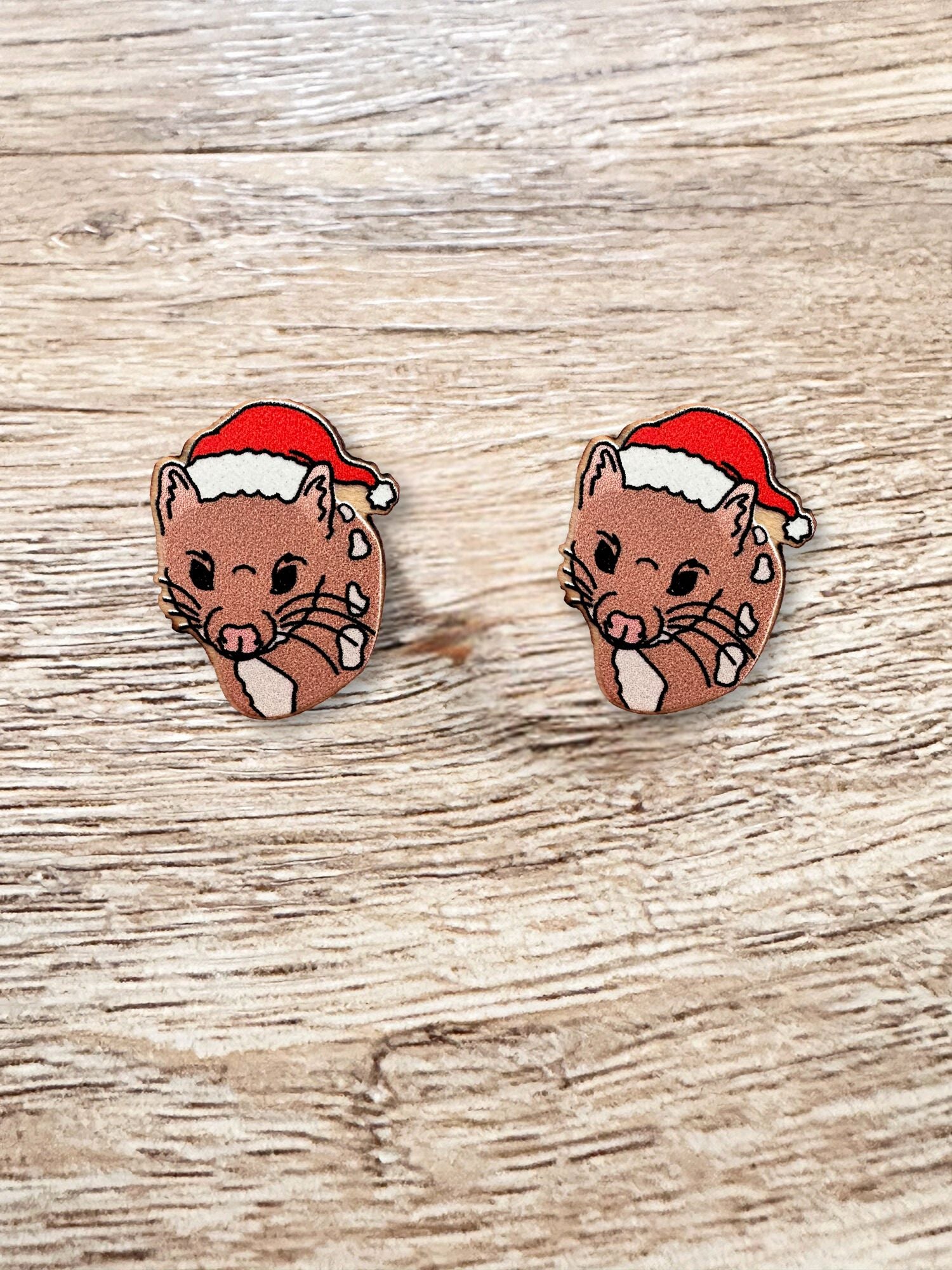Spotted-Tailed Quoll Christmas Edition ColourPop Stud Earrings