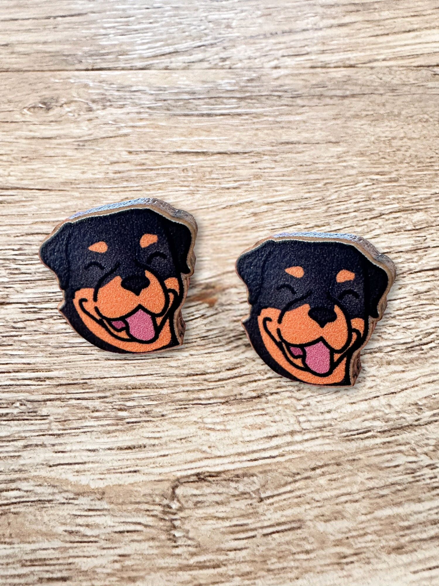 Rottweiler ColourPop Stud Earrings