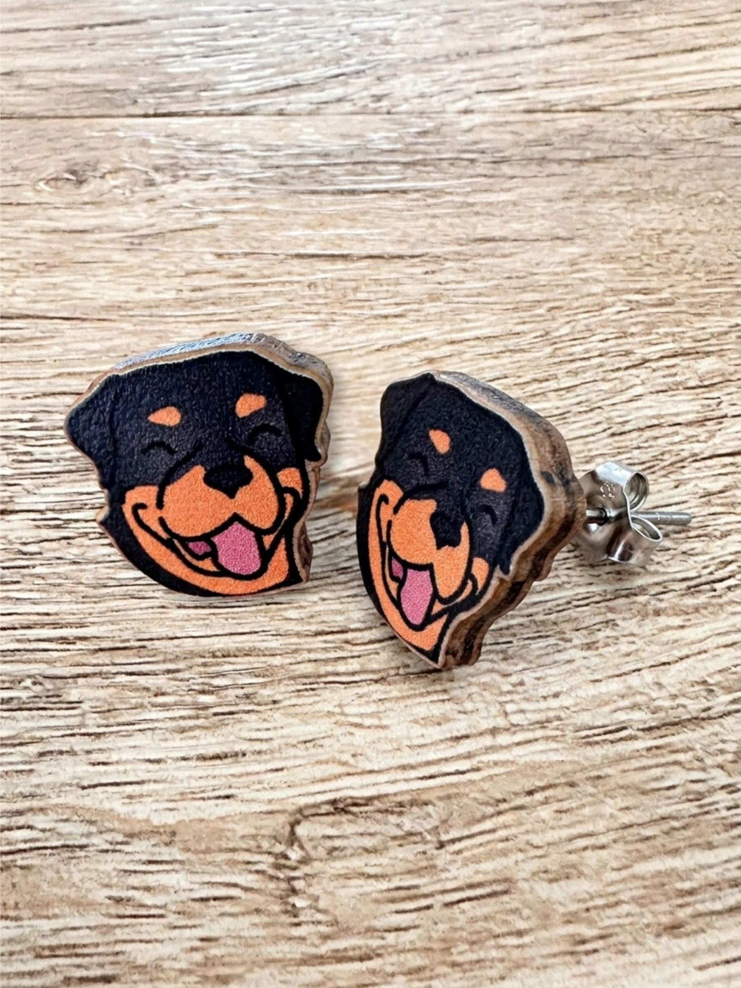 Rottweiler ColourPop Stud Earrings