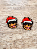 Rottweiler Christmas Edition ColourPop Stud Earrings