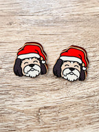 Shih Tzu Christmas Edition ColourPop Stud Earrings