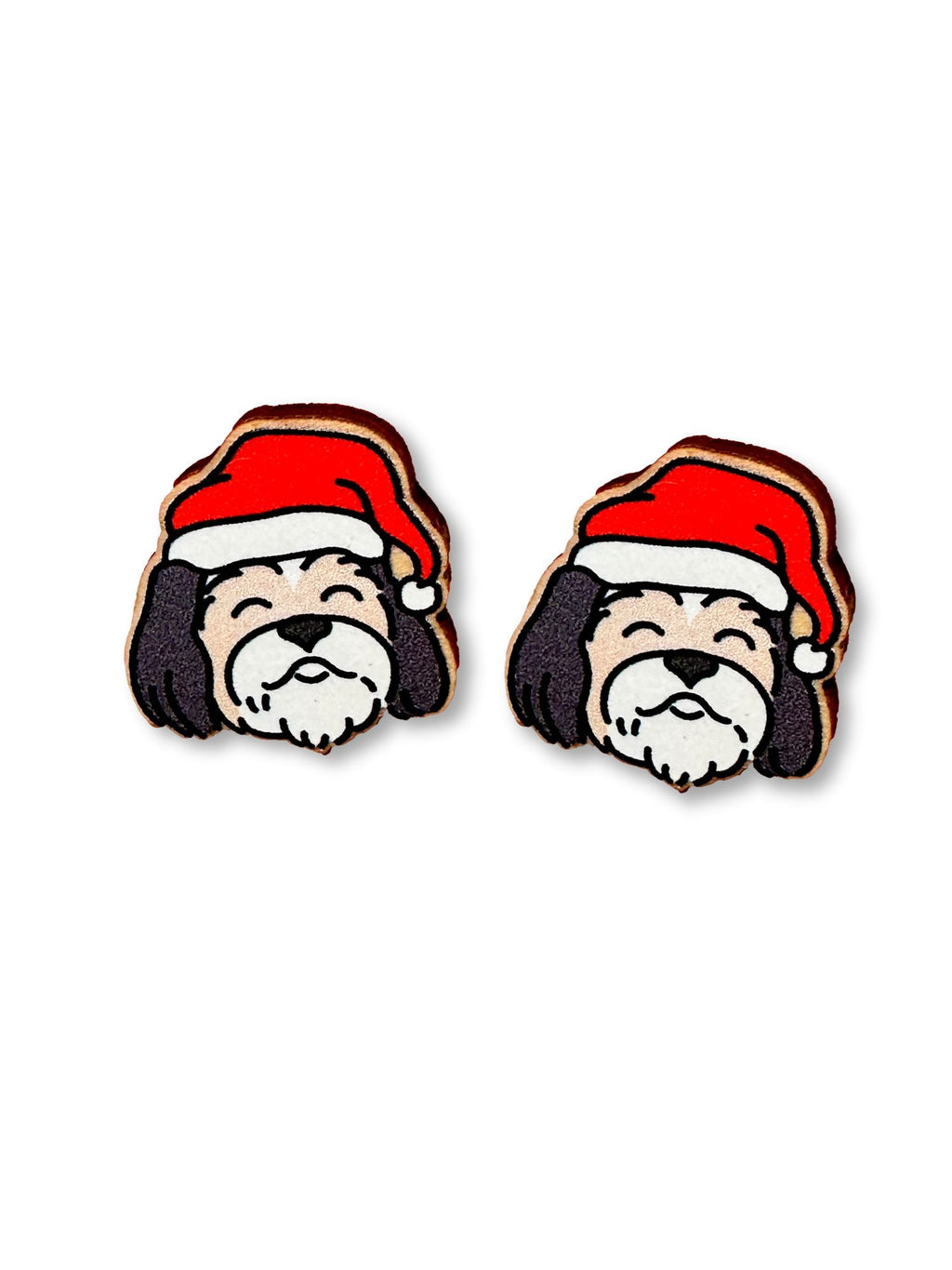 Shih Tzu Christmas Edition ColourPop Stud Earrings
