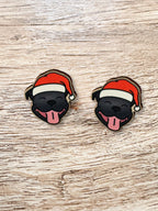 Staffordshire Bull Terrier Christmas Edition ColourPop Stud Earrings