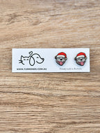 Staffordshire Bull Terrier Christmas Edition ColourPop Stud Earrings
