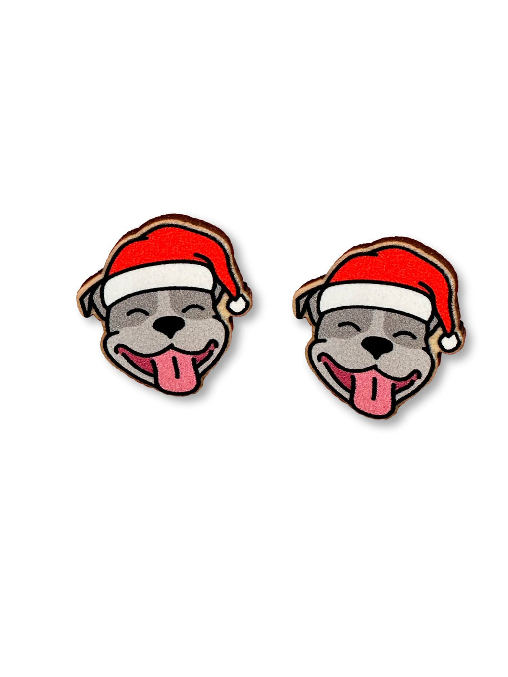 Staffordshire Bull Terrier Christmas Edition ColourPop Stud Earrings