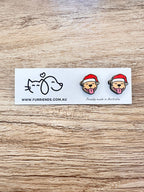 Staffordshire Bull Terrier Christmas Edition ColourPop Stud Earrings