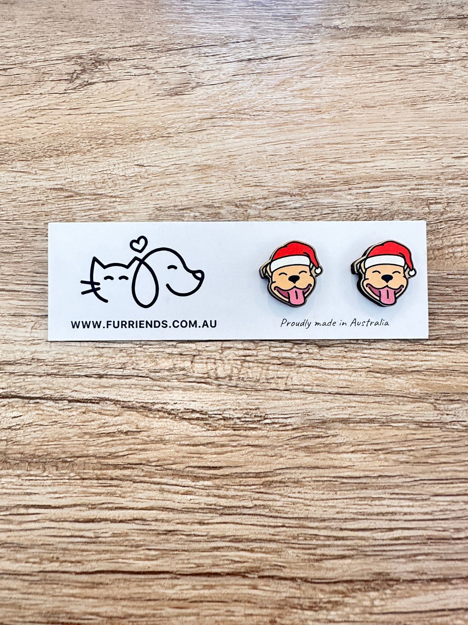 Staffordshire Bull Terrier Christmas Edition ColourPop Stud Earrings