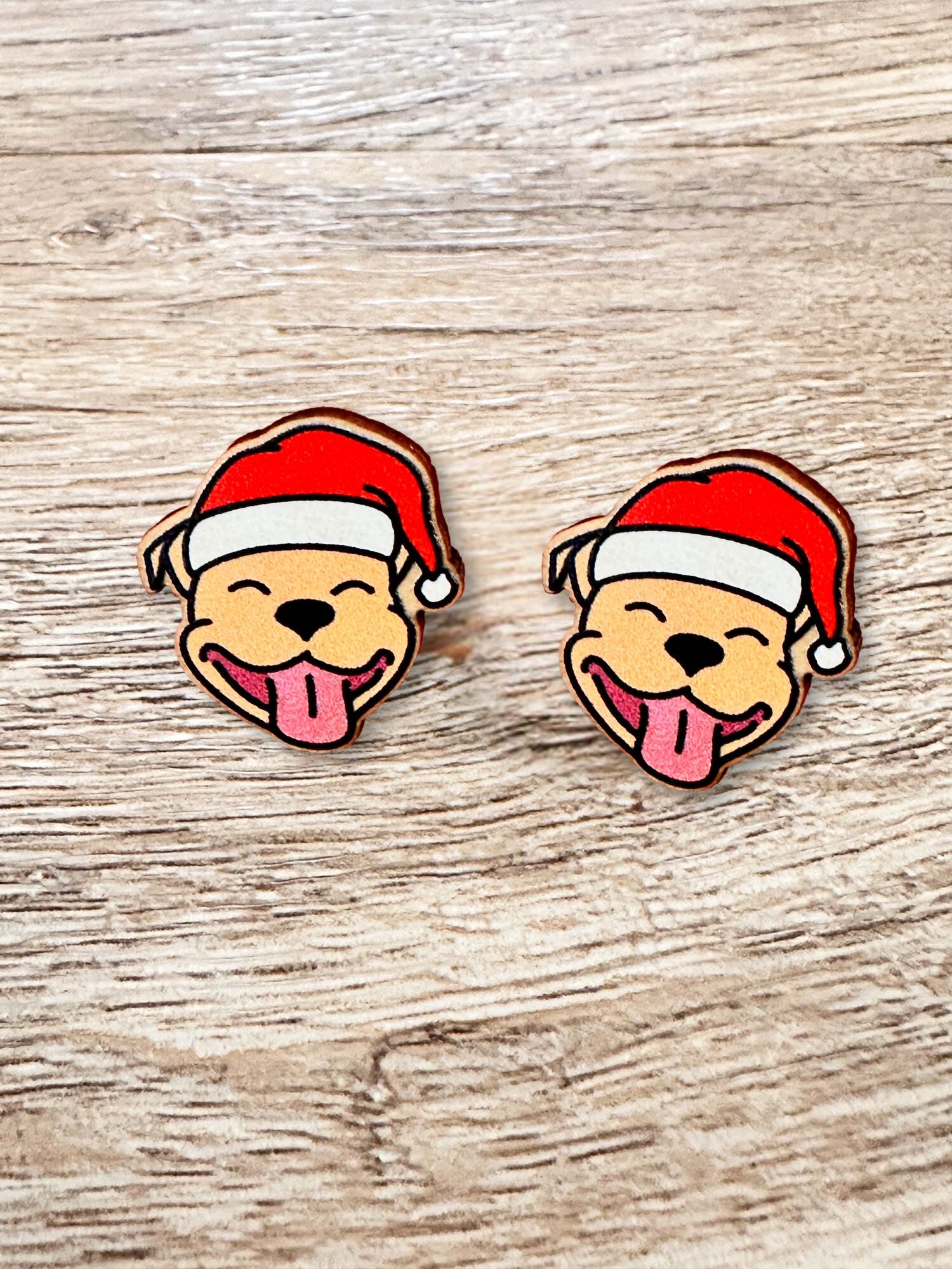Staffordshire Bull Terrier Christmas Edition ColourPop Stud Earrings