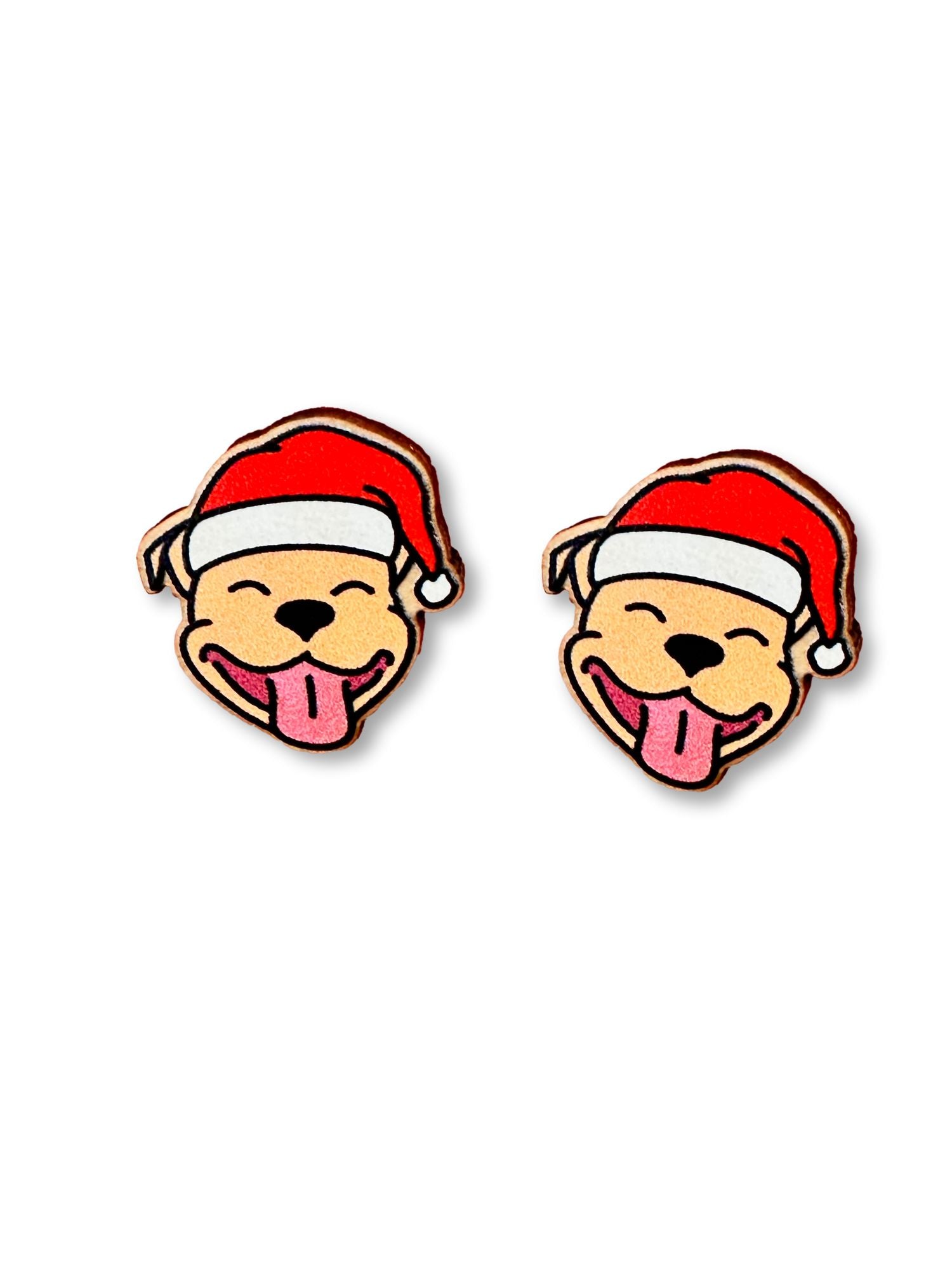Staffordshire Bull Terrier Christmas Edition ColourPop Stud Earrings