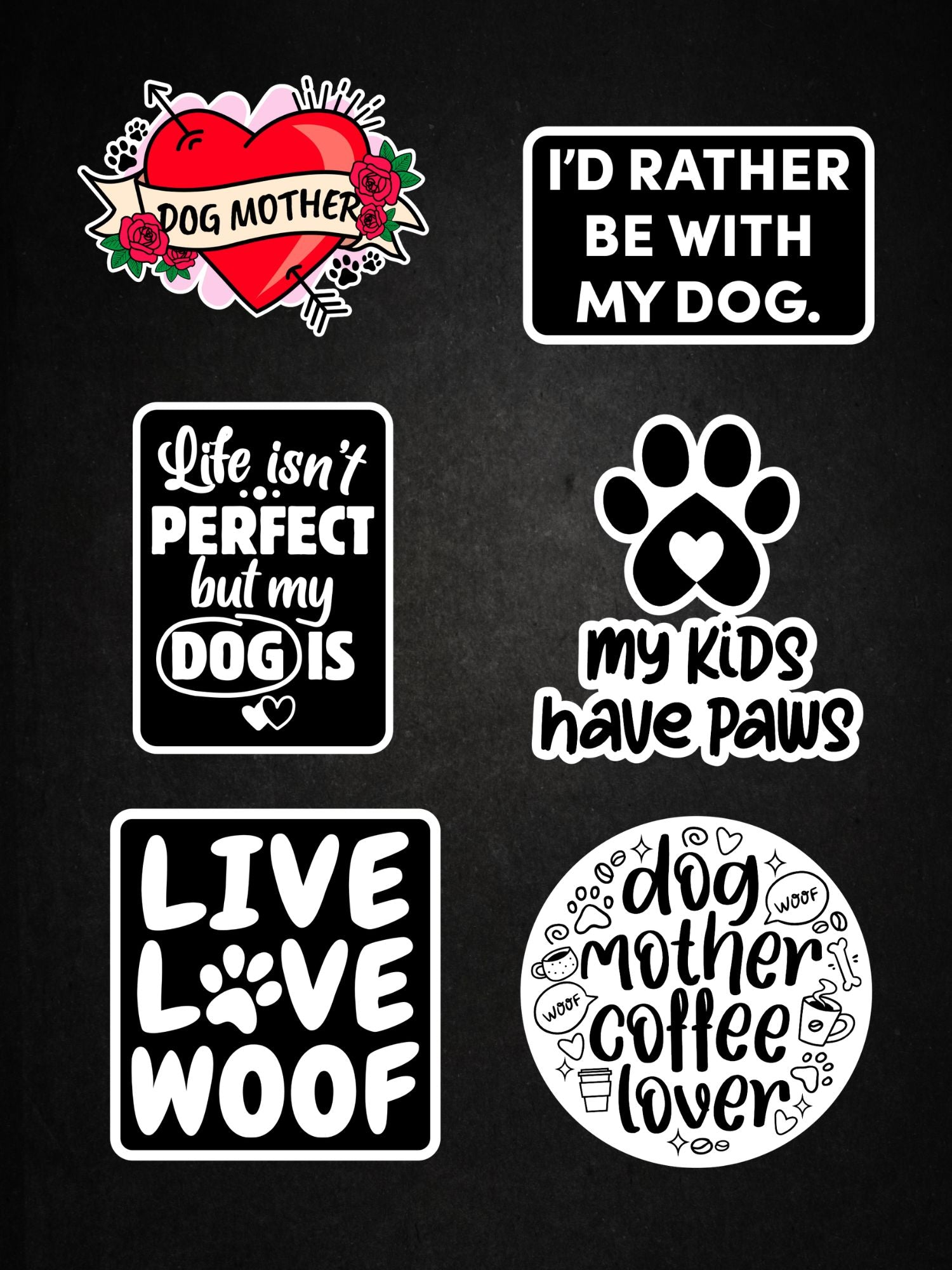 Dog Mother Sticker Pack
