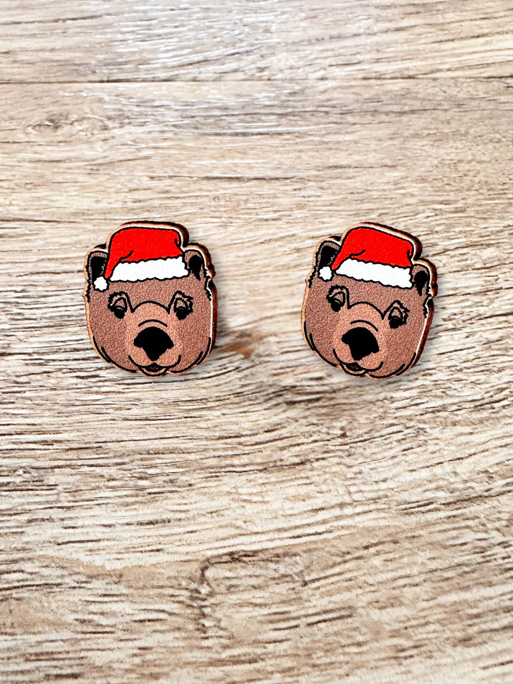 Wombat Christmas Edition ColourPop Stud Earrings