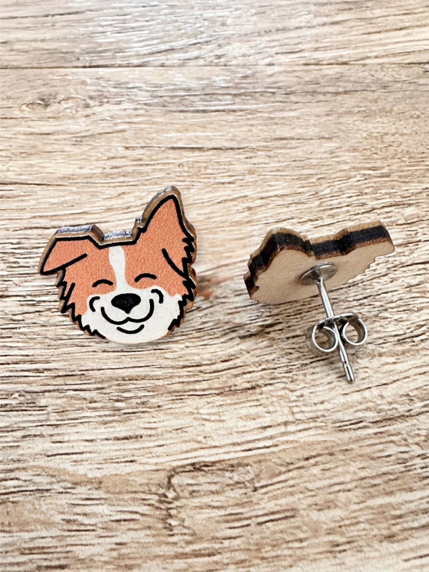 Border Collie ColourPop Stud Earrings