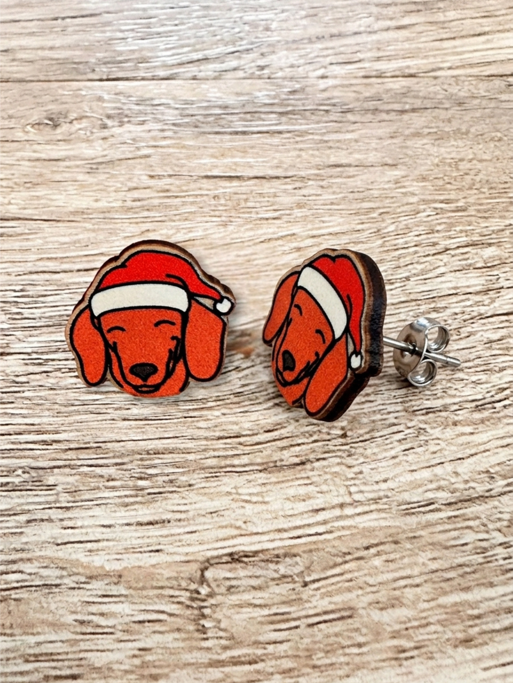 Dachshund Christmas Edition ColourPop Stud Earrings