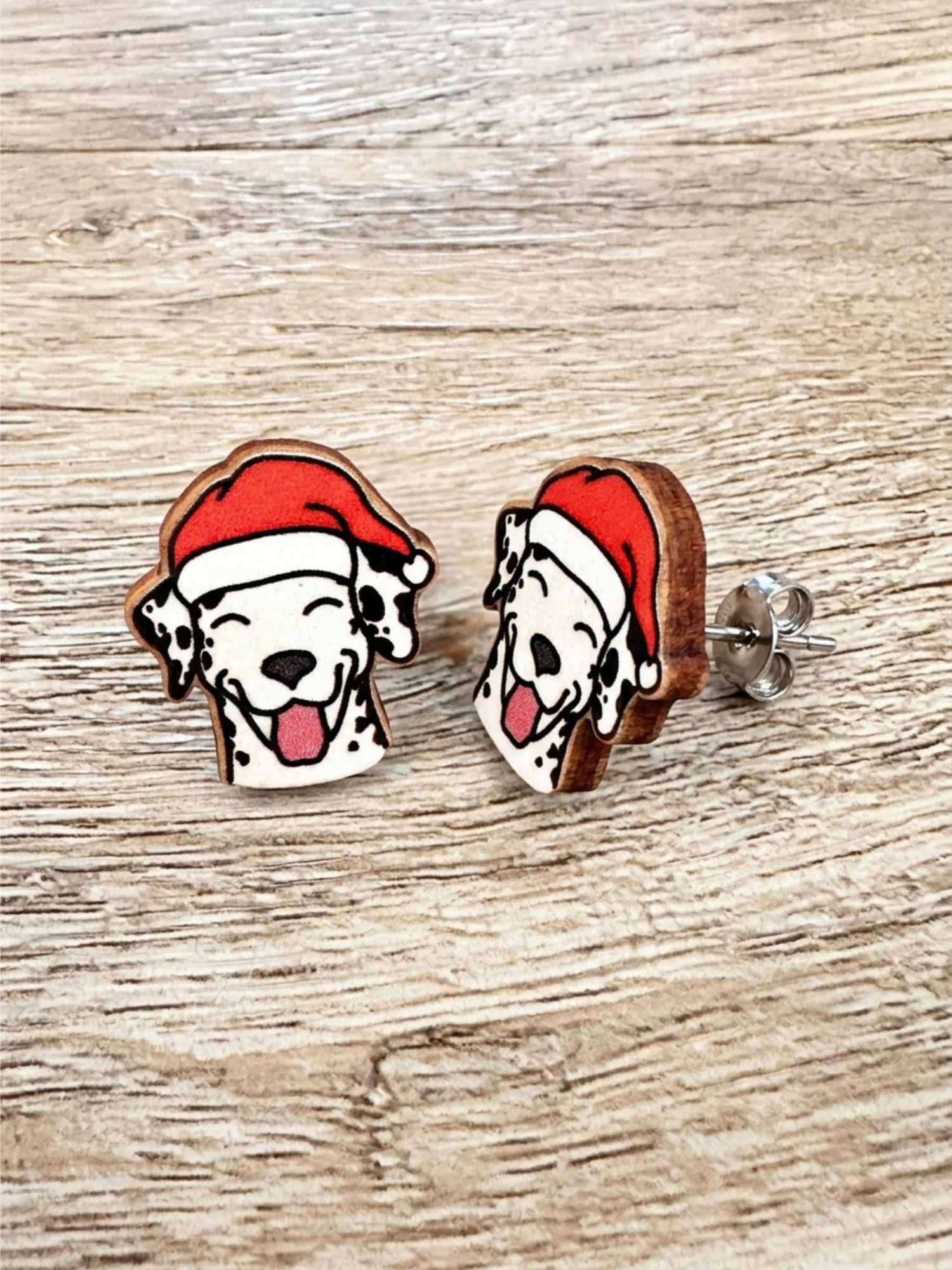 Dalmatian Christmas Edition ColourPop Stud Earrings