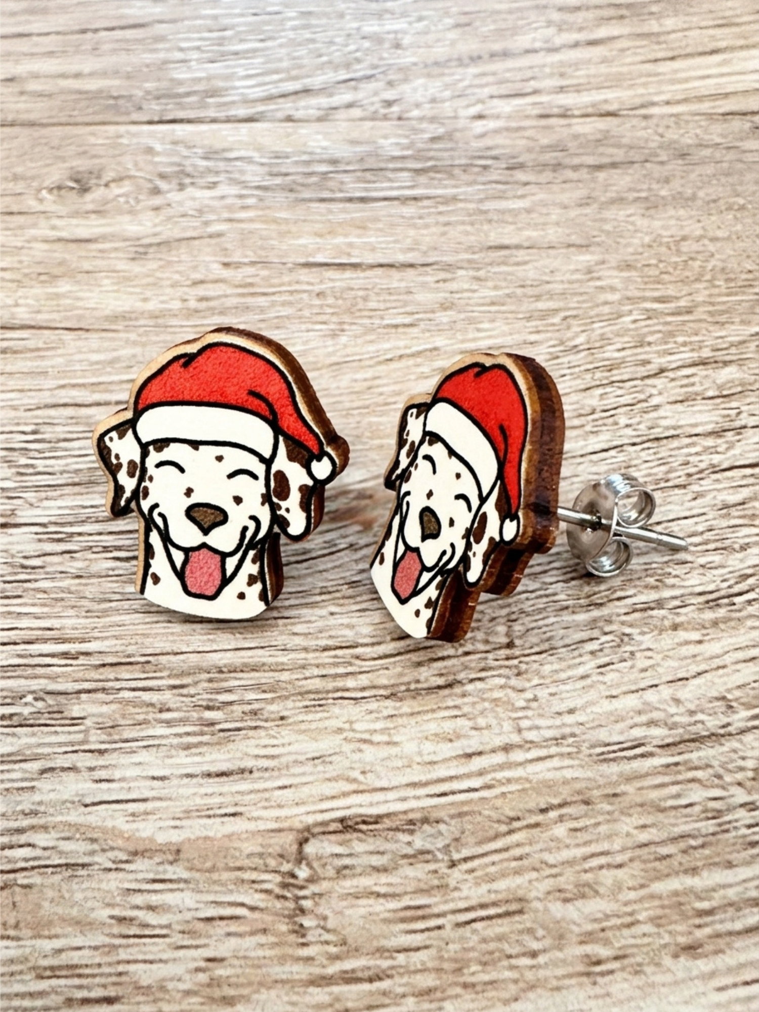Dalmatian Christmas Edition ColourPop Stud Earrings