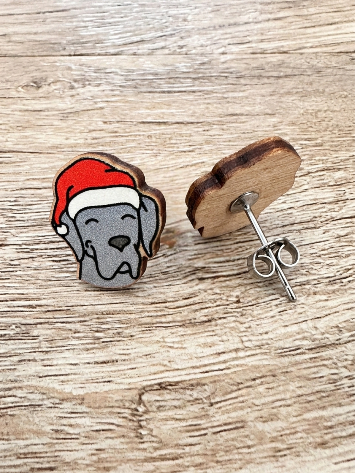 Great Dane Christmas Edition ColourPop Stud Earrings