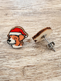 Jack Russell Terrier (Rough Coat) Christmas Edition ColourPop Stud Earrings