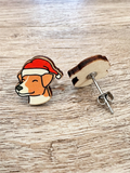 Jack Russell Terrier (Smooth Coat) Christmas Edition ColourPop Stud Earrings