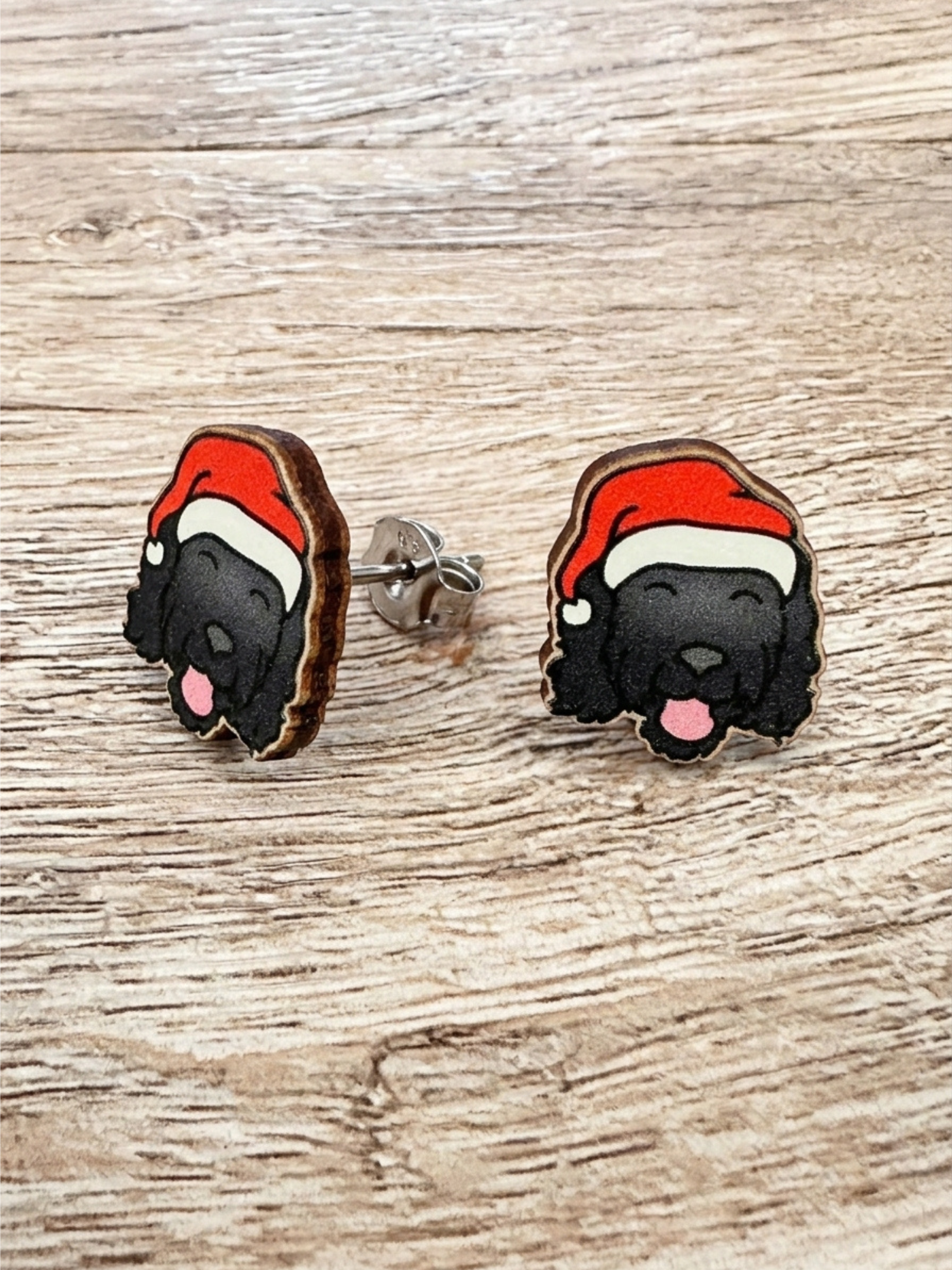 Labradoodle Christmas Edition ColourPop Stud Earrings