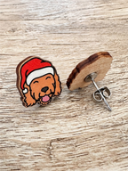 Labradoodle Christmas Edition ColourPop Stud Earrings