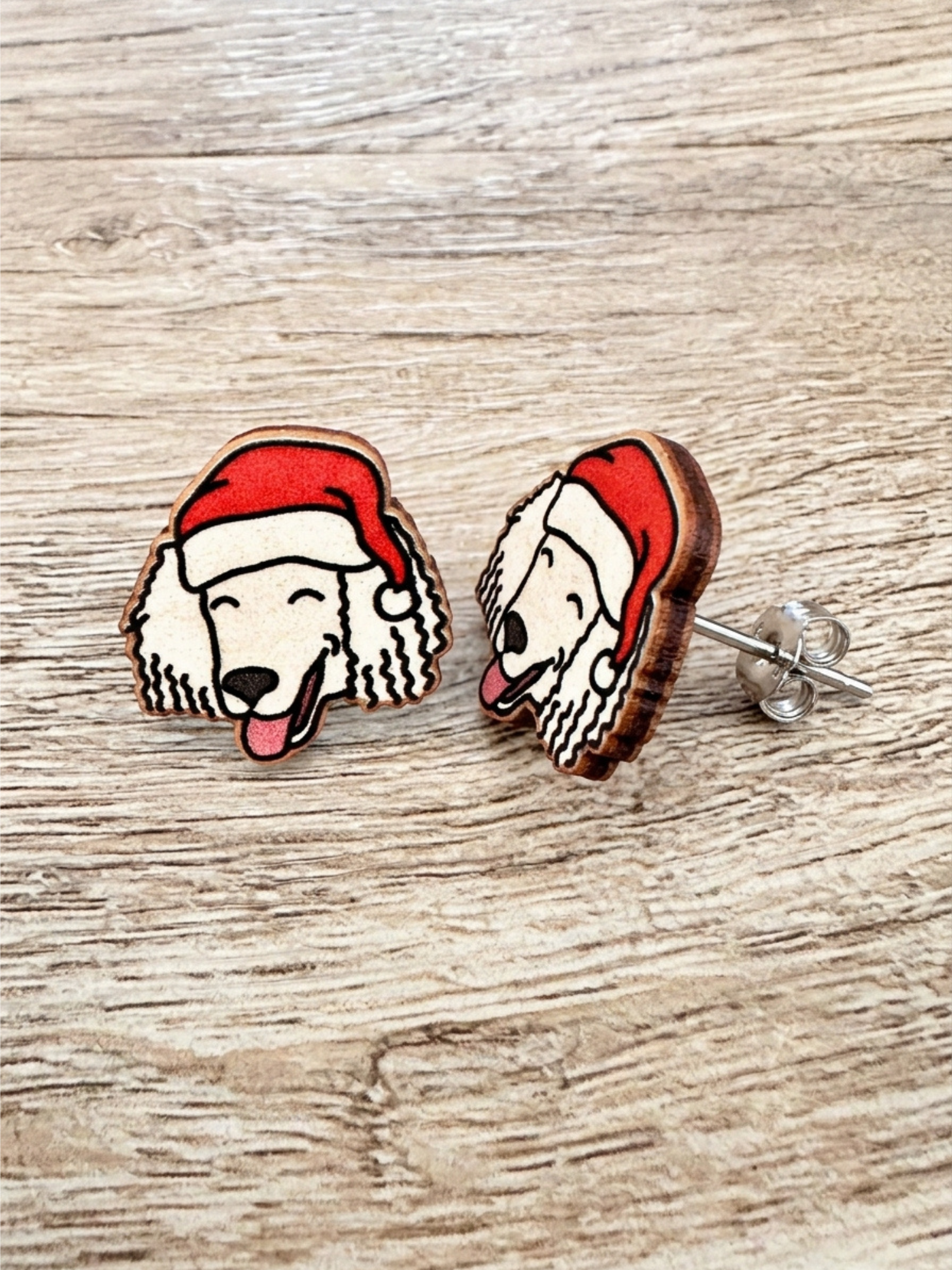 Poodle Christmas Edition ColourPop Stud Earrings