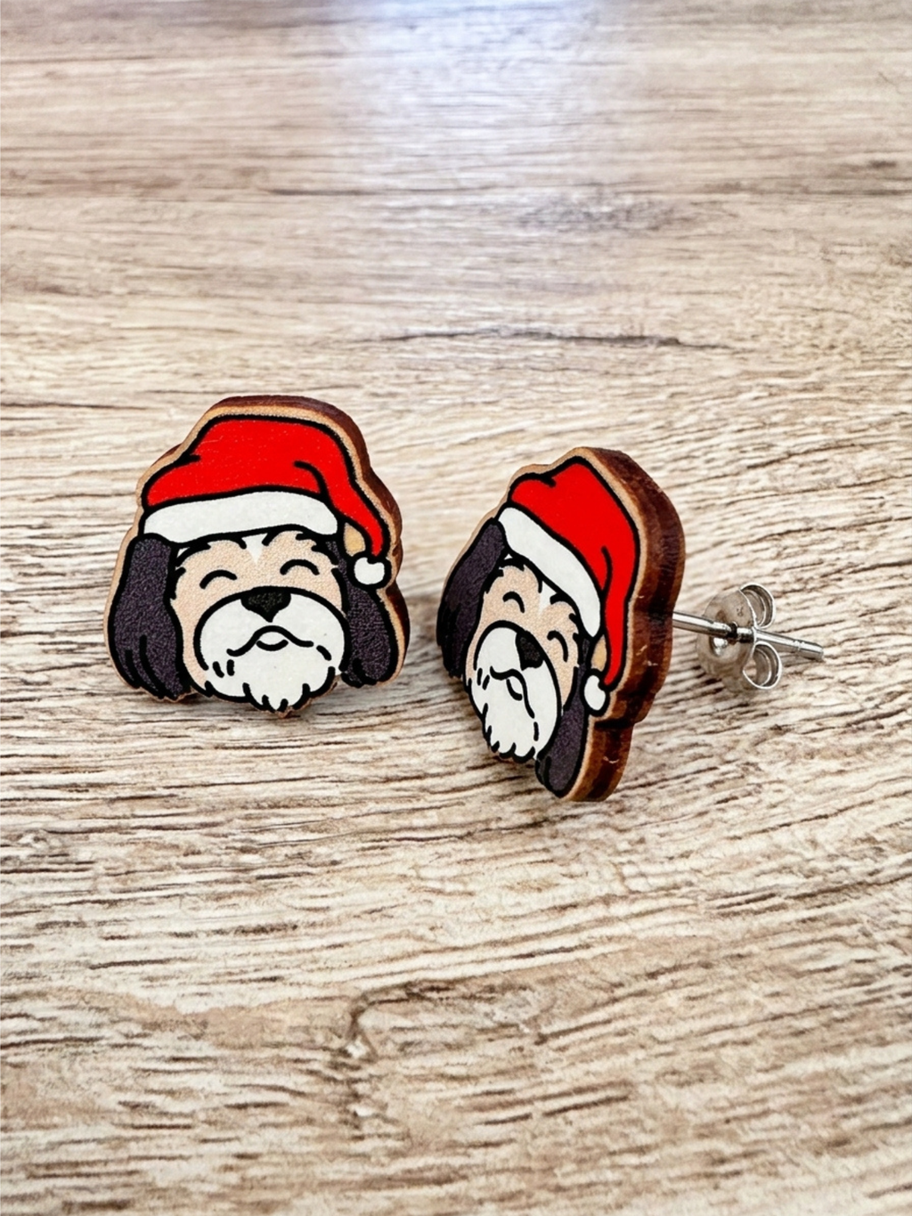Shih Tzu Christmas Edition ColourPop Stud Earrings