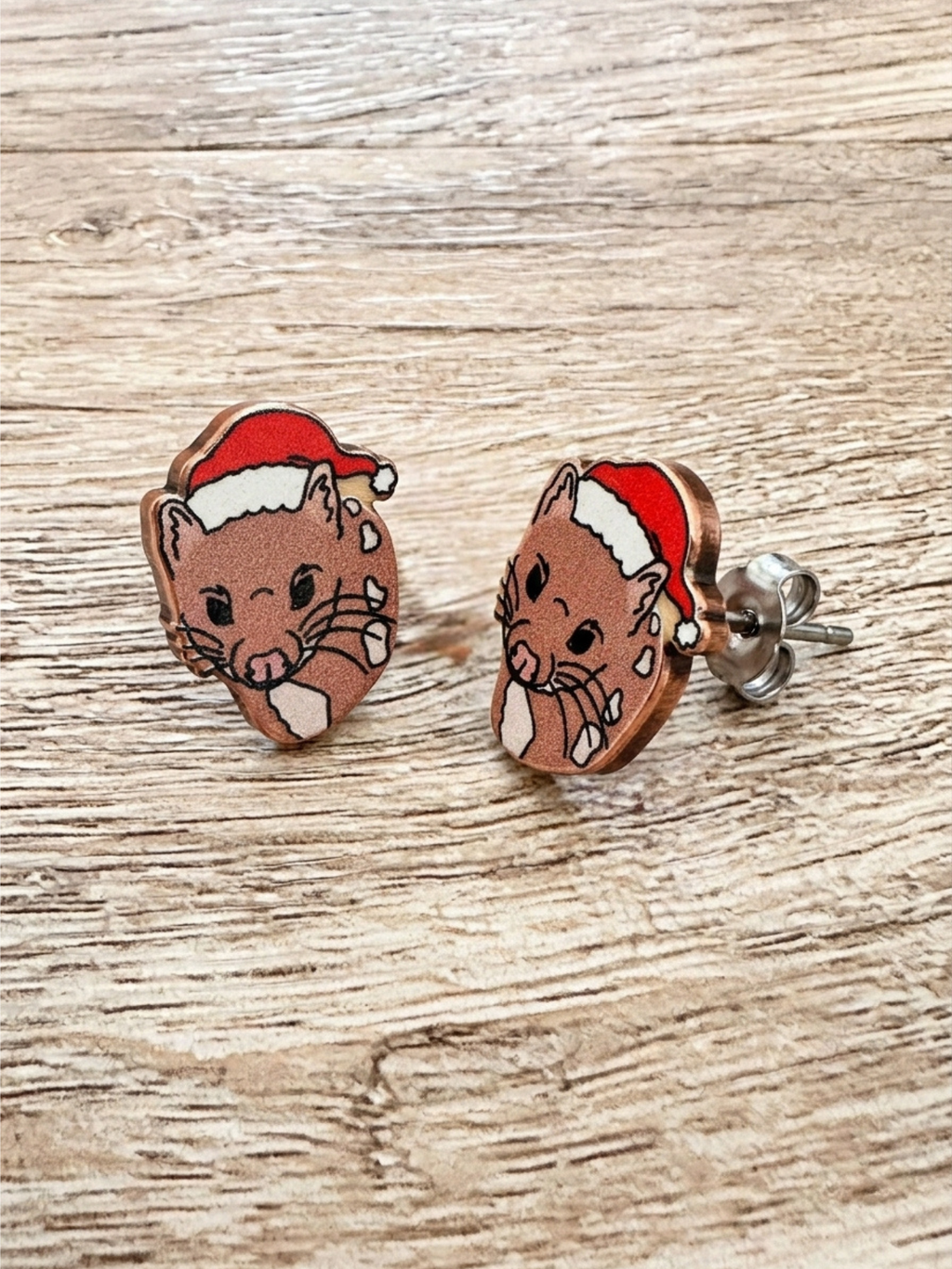 Spotted-Tailed Quoll Christmas Edition ColourPop Stud Earrings