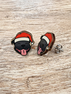 Staffordshire Bull Terrier Christmas Edition ColourPop Stud Earrings