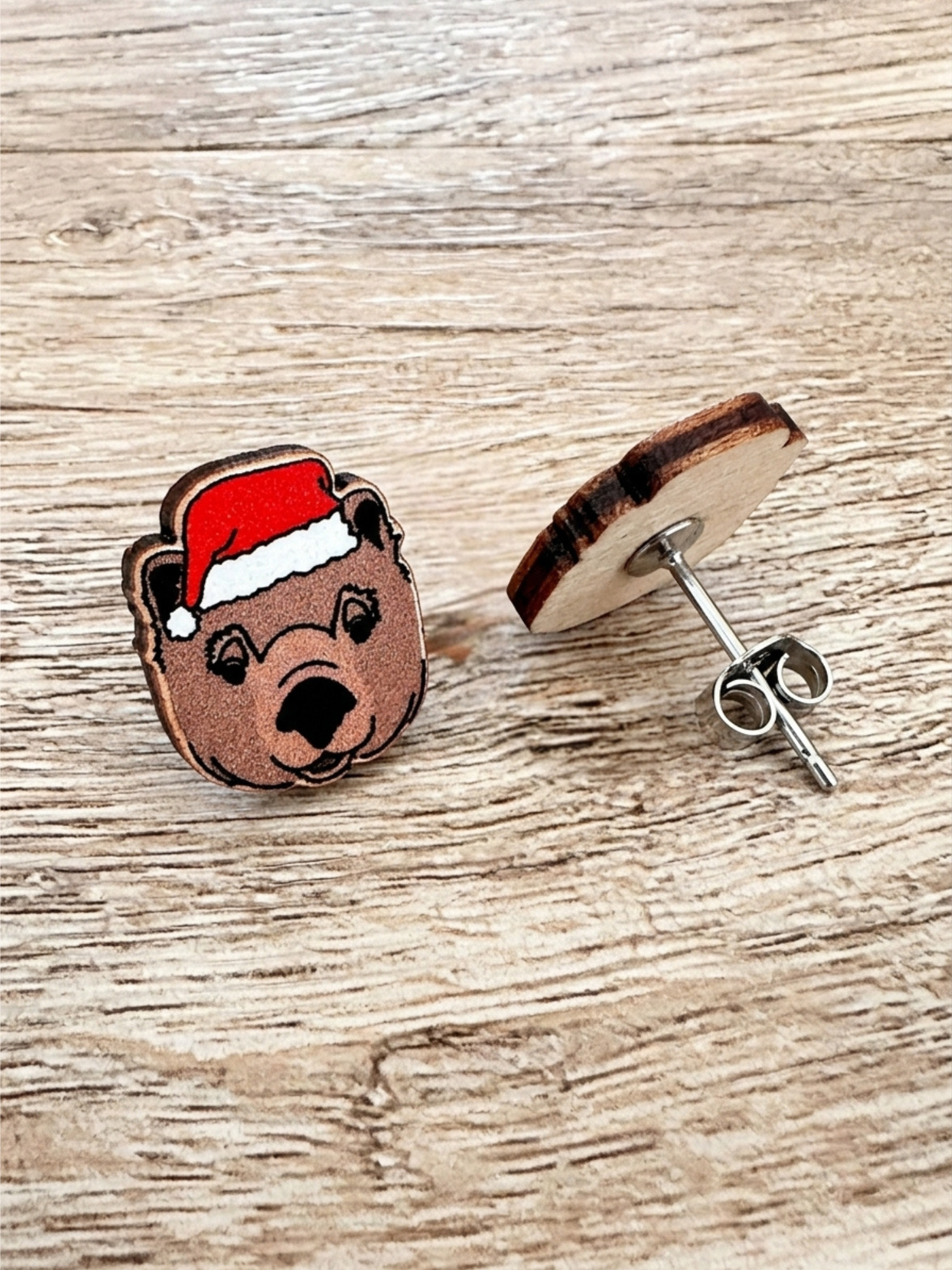 Wombat Christmas Edition ColourPop Stud Earrings