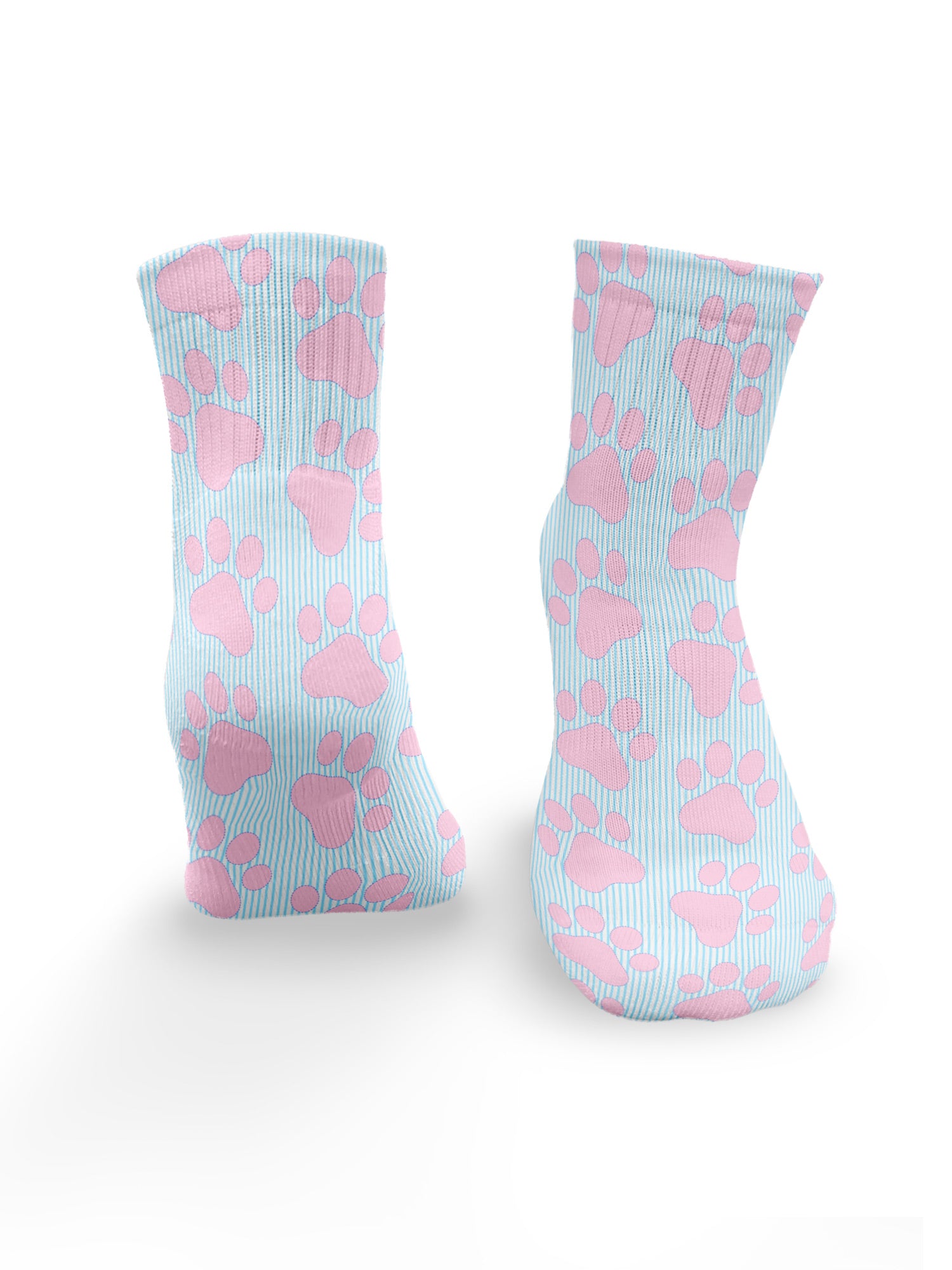 Paws & Pinstripes Ankle Socks