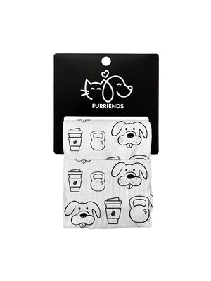 Canines, Coffee & Kettlebells Ankle Socks