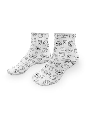 Canines, Coffee & Kettlebells Ankle Socks