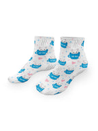 Kit-Tea Cat Ankle Socks