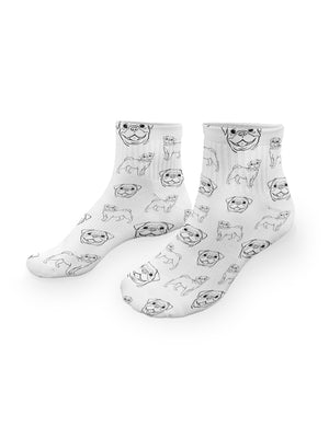 Pug Ankle Socks
