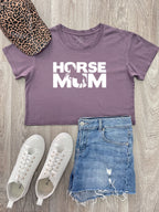Horse Mum Silhouette Annie Crop Tee
