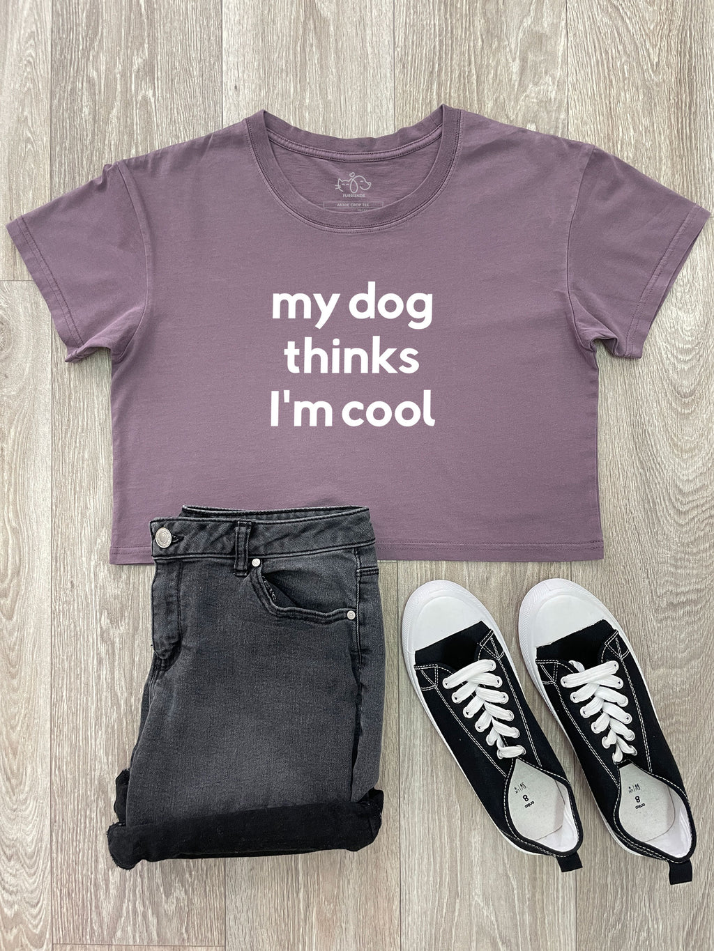 My Dog Thinks I'm Cool Annie Crop Tee
