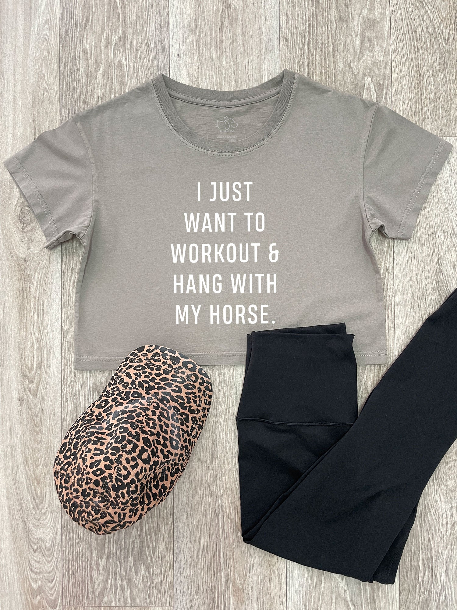 Workout & Hang With My Horse Annie Crop Tee