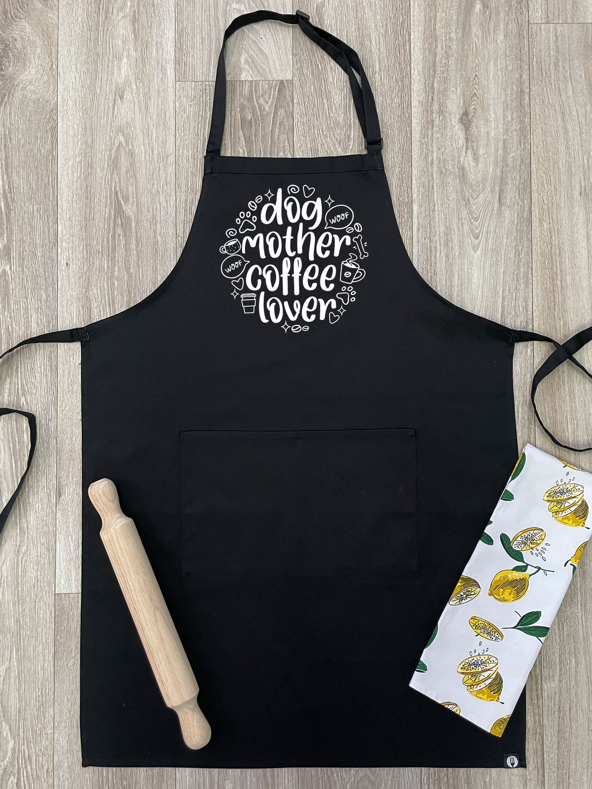 Dog Mother Coffee Lover Bib Apron