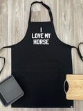 I Love My Horse Bib Apron