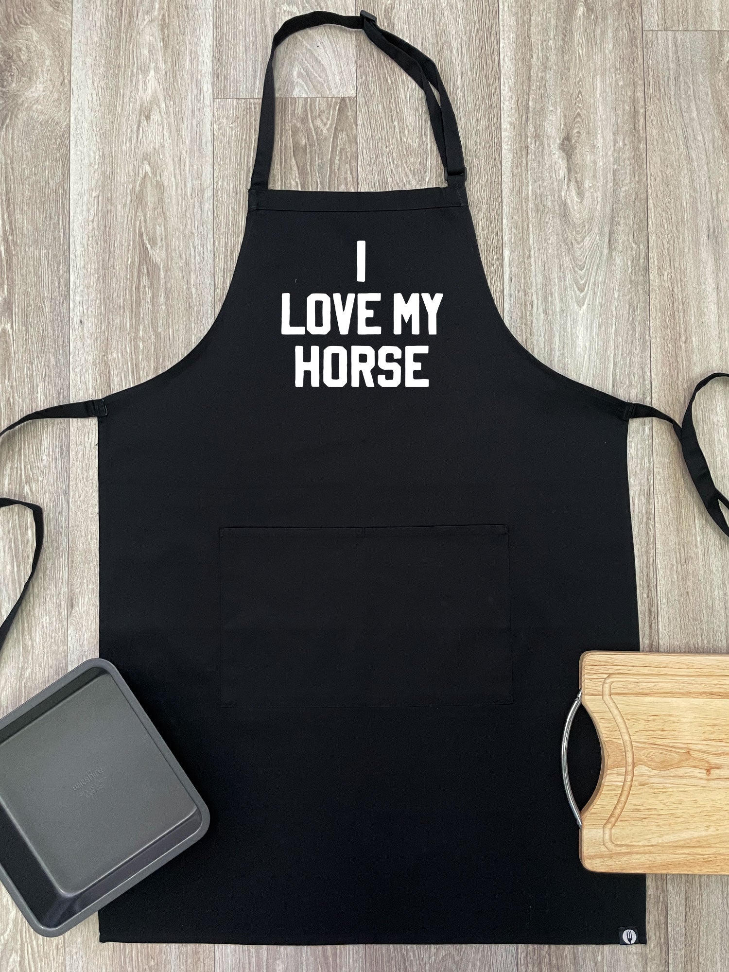 I Love My Horse Bib Apron