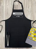 Warning Sign! Easily Distracted By... Customisable Bib Apron